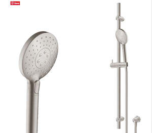 ELEMENTI SPLASH PLUS ROUND SLIDE SHOWER 900MM 3 FCT - BRUSHED NICKEL