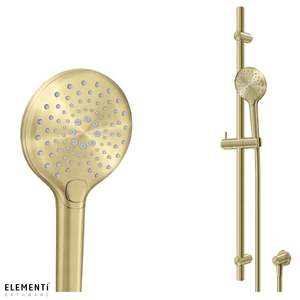 Splash Plus Round Slide Shower 900mm 3 Function - Brushed Brass