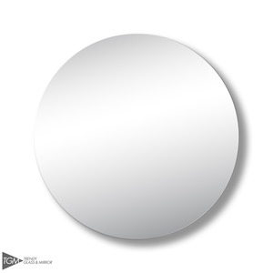 Mirrors: Polish Edge Round Mirror with Hidden Fittings - Precision