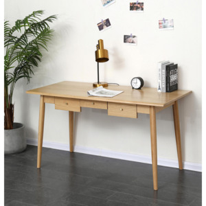 Products: Natural Solid Oak Writing Desk 1.4m