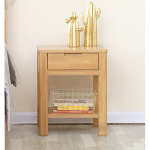 Products: Navia Natural Solid Oak Lamp Table or Bedside Table