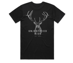 Unjustified Risk Men's Red Stag T-Shirt - Unjustified Risk