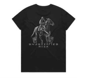 Hog Hunting by Horseback Women's T Shirt - Unjustified Risk