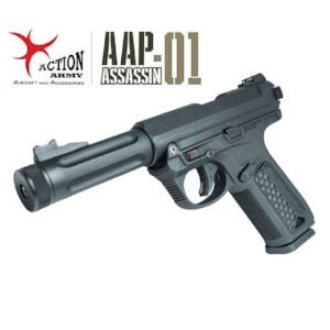 Gas Gun Gbb: Action Army AAP01 GBB Pistol Semi/Full Auto - Black