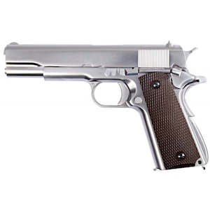 We Gbb: WE - M1911 Gas Blow Back Pistol - Silver
