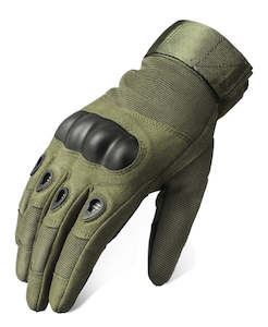 Gloves: Full Finger Combat Military Gloves - OD Green