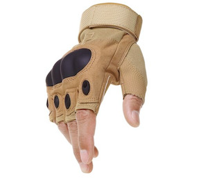 Gloves: Military Combat Anti-Slip Gloves - Tan