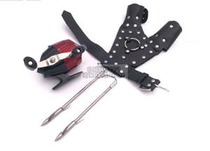 Fishing slingshot for judge 6 set fishing wheel/ hand cover/ arrow