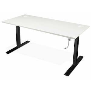Evolve Manual Adjust Standing Desk 1800 x 800 White Top With Cable Ports