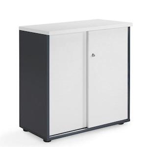 Rapid Dispatch Storage: Milan Cupboard White/Dark Grey