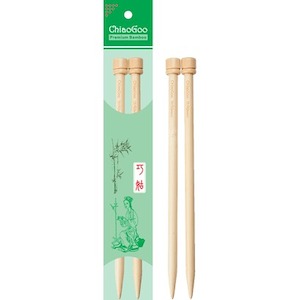 CHIAOGOO BAMBOO STRAIGHT NEEDLES 9"(23cm)