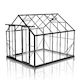 2.6m x 3.2m Glasshouse 4mm Toughened Glass with Black Frame