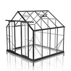 Glasshouses: 2.6m x 2.6m Glasshouse 4mm Toughened Glass with Black Frame
