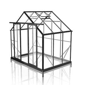 Glasshouses: 2.6m x 2m Glasshouse 4mm Toughened Glass with Black Frame