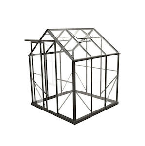 2m x 2m Polycarbonate Greenhouse - Black Frame