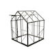 2m x 2m Polycarbonate Greenhouse - Black Frame