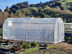 Tunnel Houses: Aluminium Framed Tunnel House 2.36m x 10.5m - Roof Vent Included