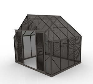 Shade Multizone Grow Houses: 3.2mx 2.6m Shade House - Black Aluminium Mesh