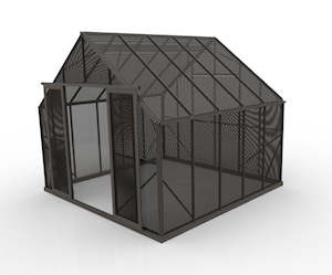 Shade Multizone Grow Houses: 3.2m x 3.2m Shade House - Black Aluminium Mesh