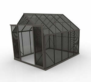 2.6m x 3.2m Shade House - Black Aluminium Mesh