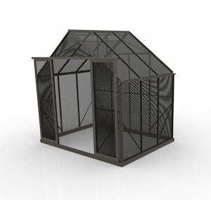 Shade Multizone Grow Houses: 2.6m x 2m Shade House - Black Aluminium Mesh