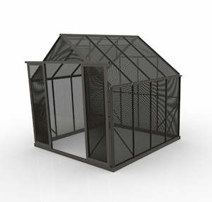 Shade Multizone Grow Houses: 2.6m x 2.6m Shade House - Black Aluminium Mesh