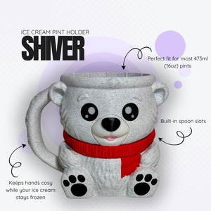 Products: Shiver the Polar Bear Ice Cream Pint Holder