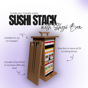 Sushi Stack Tumbling Tower with Shoji Box