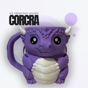 Corcra the Purple Dragon Ice Cream Pint Holder