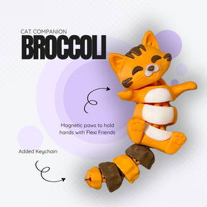 Broccoli the Orange Cat Magnetic Companion
