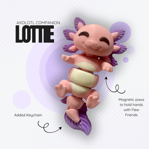 Our Picks: Lottie the Pink Axolotl Magnetic Companion