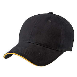 Premium Soft Sandwich Peak Cap – 100% Cotton, Velcro Fit, Contrast Trim