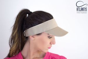 Atlantis Roland Cotton Visor – Adjustable Velcro Strap for Sports & Leisure | NZ Stock
