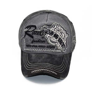 Visor Caps: Distressed Cotton Washed Visor Cap