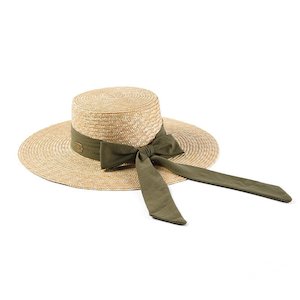Traveler Hats: Wheat Straw Flat Top Travel Hat