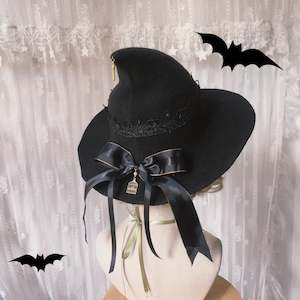 Element Witch Hat Daily Lolita Style Knitted Witch Hat