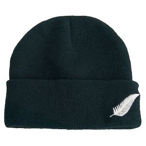 Silver Fern Acrylic Beanie – Unisex Warm Knit Hat | NZ Stock