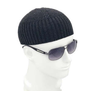 Beanies: Men’s Short Knit Beanie – Warm Cotton Wool Blend Winter Hat