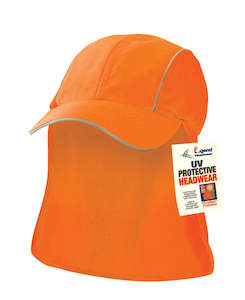 Other: Hi Viz Legionnaire Cap – Reflective, UPF 50+ Sun Protection, Adjustable Fit, AS/NZS 4399 Compliant