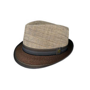 Premium Trilby Hats: Arden Raffia Crown Trilby Hat with Toyo Brim and Ribbon Band