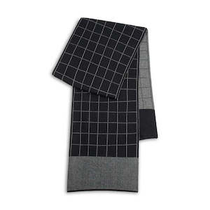 Asher Acrylic Knit Check Pattern Dress Scarf