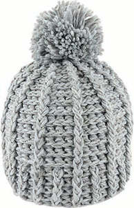 Premium Hats: Kid's Chunky Acrylic Crochet Beanie with Pom-Pom – Soft Knit Winter Hat