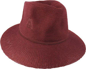Avenel Polyester Wide Brim Outback Hat with Tone-on-Tone Band