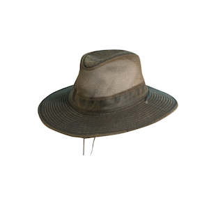 Avenel Oregon Weathered Cotton Mesh Safari Hat – Wide Brim and Water-Repellent Finish