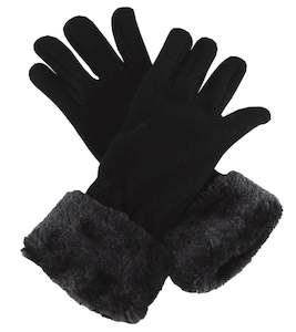 Premium Gloves: Polar Fleece Winter Gloves with Faux Fur Cuff