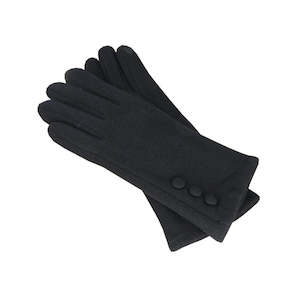 Premium Gloves: Vermont – Women's Stretch Polyester Touchscreen Gloves with Button Trim