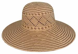 Premium Straw Hats: Women's Lightweight Pattern Weave Capeline Hat – Natural Toyo Straw with Wide Brim and UPF 50+ Sun Protection