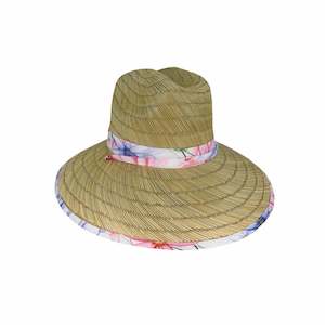 Premium Straw Hats: Lyndale Women’s Rush Straw Surf Hat with Wide Brim and Chin Tie