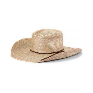 Billabong Palm Straw Camp Drafter Hat with Wide Brim and Suede Trim