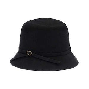 Premium Felt Hats: Rowan – Australian Wool Felt Winter Cloche Hat with Buckle Detail